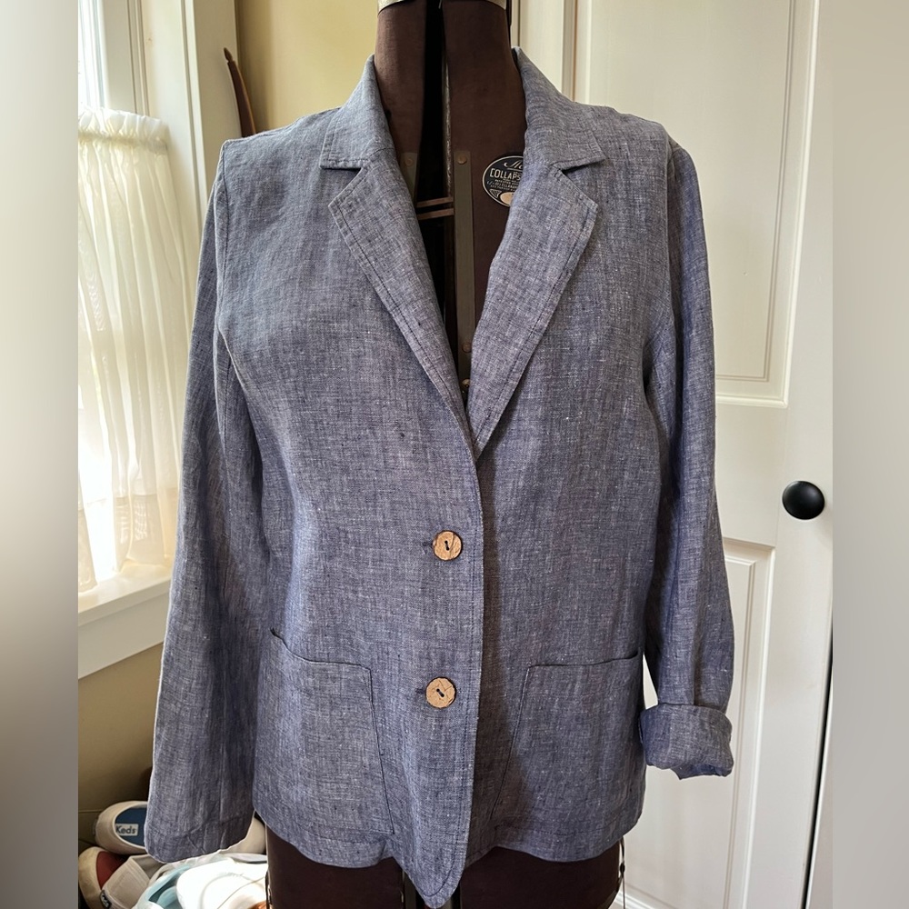 Chambray linen jacket